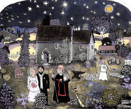 グラハム・クラークの絵画作品　タイトルは、グリーンマン